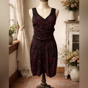 Étoile Isabel Marant Red & Black Silk Dress